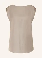 Bluzki damskie - Calvin Klein Bluzka Bez Rękawów beige - miniaturka - grafika 1