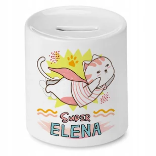 Skarbonka 330 ml Dla Eleny Córki Dziecka z Nadrukiem ze Zdjęciem - Skarbonki - miniaturka - grafika 1