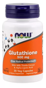 NOW Foods - Glutation, 500 mg z Ekstraktem z Ostropestu Plamistego i Kwasem Alfa Liponowym, 30 vkaps - Witaminy i minerały - miniaturka - grafika 1