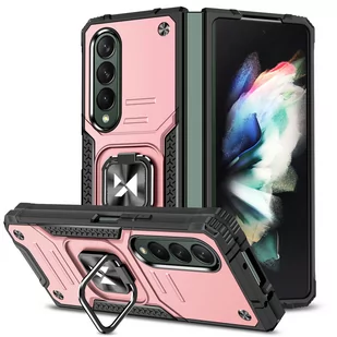 Wozinsky Ring Armor etui Samsung Galaxy Z Fold 4 pancerny pokrowiec uchwyt magnetyczny ring różowe złoto - Etui i futerały do telefonów - miniaturka - grafika 1