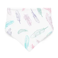 Śliniaki i fartuszki - Śliniaczek bambusowy bandana - Rajskie piórka - miniaturka - grafika 1