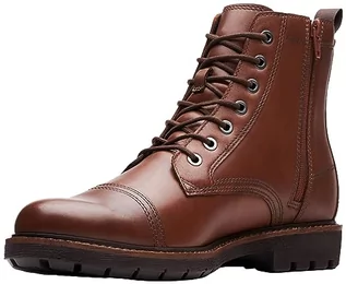 Botki damskie - Clarks Męskie botki Batcombe Cap, Dark Tan Lea, 42.5 EU - grafika 1