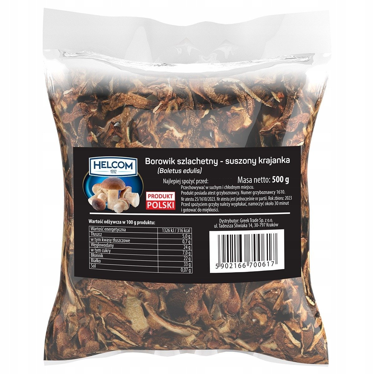 Borowik suszony krajanka Helcom 500 g