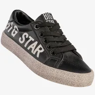 Buty dla dziewczynek - Trampki Dziecięce BIG STAR Ekoskóra Buty Na Zamek Czarne AA374041 Czarny 32 - miniaturka - grafika 1