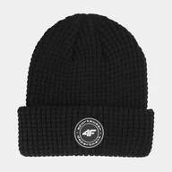 Czapki damskie - Czapka Dziecięca 4F Zimowa Dwuwarstwowa Czarna CAPM379 Czarny - miniaturka - grafika 1