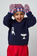 Swetry dla chłopców - Bobo Choses sweter z domieszką wełny niemowlęcy kolor granatowy - miniaturka - grafika 1