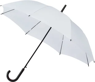 Automatyczna lekka parasolka damska biała z czarnym stelażem - Parasole - miniaturka - grafika 1