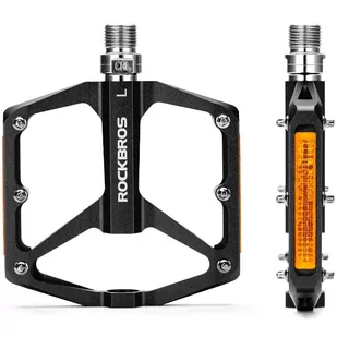PEDAŁY ROWEROWE PLATFORMOWE ROCKBROS K371BK ALUMINIOWE - Pedały rowerowe - miniaturka - grafika 1