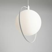 Lampy sufitowe - MLAMP Modernistyczna LAMPA wisząca 1049G ADX szklana OPRAWA kula ZWIS ball pierścień biały 1049G - miniaturka - grafika 1