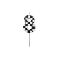 Urodziny dla dorosłych - PartyDeco Świeczka urodzinowa 8 5.5cm - miniaturka - grafika 1