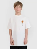 Koszulki dla chłopców - 4F T-shirt oversize z nadrukiem chłopięcy - biały 122 (6-7 lat) - miniaturka - grafika 1