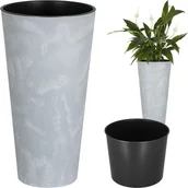 Donice - Prosperplast Doniczka z wkładem Tubus Slim Effect DTUS150E beton AP_219019 - miniaturka - grafika 1