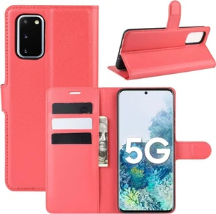 Etui König Design kompatybilne z Samsung Galaxy S20 FE z syntetycznej skóry - Etui na telefon komórkowy czerwone - Etui i futerały do telefonów - miniaturka - grafika 1