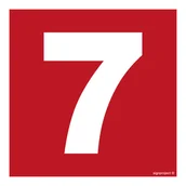 Systemy ekspozycyjne i znaki informacyjne - BC027 LICZBA 7, KS - FOLIA PODŁOGOWA FOTOLUMINESCENCYJNA; (200X200MM) - miniaturka - grafika 1