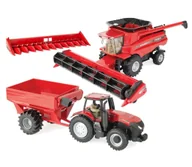 Samochody i pojazdy dla dzieci - Zestaw kombajn Case IH AFS 8230, traktor Magnum 380 z wozem zbożowym ERTL - miniaturka - grafika 1