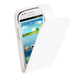 Ochronne etui na telefon komórkowy Flip dla Samsung Galaxy S3 mini i8190 / i8195 / i8200 White - Etui i futerały do telefonów - miniaturka - grafika 1