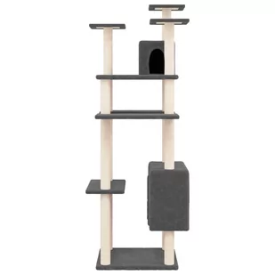 Lumarko Drapak dla kota z sizalowymi słupkami, ciemnoszary, 162 cm! - Drapaki dla kotów - miniaturka - grafika 4