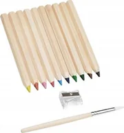 Przybory szkolne - Ikea IKEA MALA kredki w drewnie 10szt + temperówka - miniaturka - grafika 1