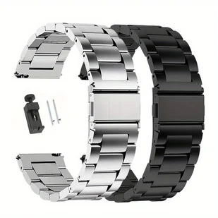 TEMU 2 szt. Paski do Zegarków ze Stali Nierdzewnej 20mm & 22mm - Szybkie Uwalnianie, Pasują do Zegarków Samsung (7/FE/6//4), Serii GTS-GTR, Huawei - Inne - miniaturka - grafika 1