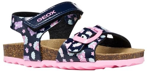 Geox Sandały dla chłopców i dziewczynek B CHALKI Girl, granatowe/wielokolorowe, 26 EU