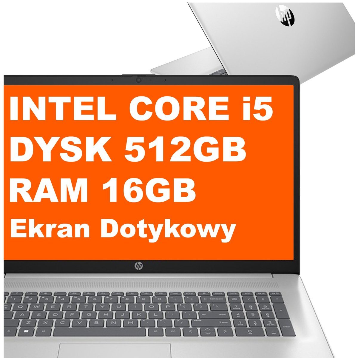 HP 17-cn3123nr / B94P2UA / Intel Core i5 / B94P2UA / 16GB / 512GB / Iris Xe / HD+ / Dotyk / Win 11 / Srebrny
