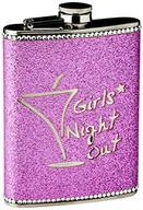 Pozostałe akcesoria barmańskie - Premier Housewares 0508075 piersiówka ze stali szlachetnej, z napisem Girls Night Out, różowa, pojemność: ok. 236 ml 0508075 - miniaturka - grafika 1