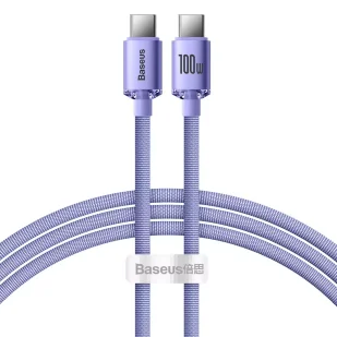 Baseus Crystal Shine Series kabel przewód USB do szybkiego ładowania i transferu danych USB Typ C - USB Typ C 100W 1,2m fioletowy (CAJY000605) - Kable USB - miniaturka - grafika 35