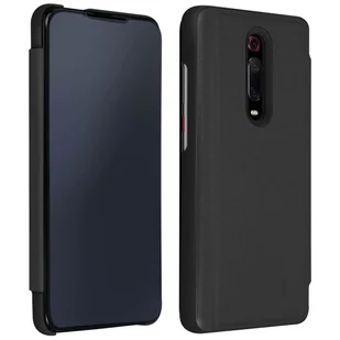 Etui z klapką, lustrzane etui do Xiaomi Mi 9T, stojące etui – czarne - Etui i futerały do telefonów - miniaturka - grafika 1