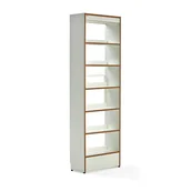 Artykuły do ekspozycji w sklepie - Regał biblioteczny STORY, moduł podstawowy, jednostronny, 2240x747x305 mm, 6 półek, biały - miniaturka - grafika 1