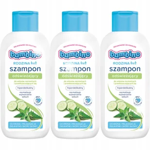 Bambino RODZINA Szampon odświeżający 400 ml *3 - Kosmetyki kąpielowe dla dzieci - miniaturka - grafika 1