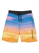 Spodenki damskie - Quiksilver Szorty kąpielowe w kolorze pomarańczowo-niebieskim ze wzorem - miniaturka - grafika 1