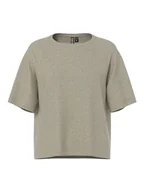 Koszulki i topy damskie - Pieces Koszulka "Bree" w kolorze beżowym - miniaturka - grafika 1