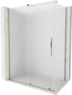 Kabiny prysznicowe - Mexen Velar kabina prysznicowa rozsuwana 140x75 cm, szron, złota - 871-140-075-31-50 - miniaturka - grafika 1