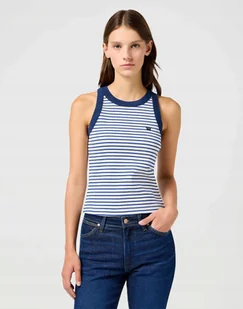 WRANGLER RINGER TANK MAZARINE BLUE 112362567 L - Koszulki i topy damskie - miniaturka - grafika 1