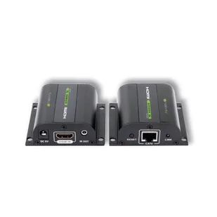 Techly Extender HDMI po skrętce Cat. 5e/6/6a/7, do 60m, z odbiornikiem IR, czarny 020355 - Złącza, przejściówki, adaptery - miniaturka - grafika 11