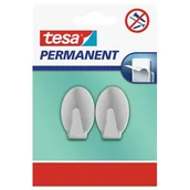 Wieszaki łazienkowe - Haczyk permanentny, 2 sztuki "L", okrągły, metalowy, tesa - miniaturka - grafika 1