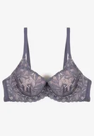 Biustonosze - Niebiesko-Różowy Biustonosz Koronkowy Typu Full Cup Varedis - Renee - miniaturka - grafika 1