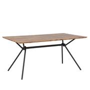Stoły - Beliani Stół do jadalni 160 x 90 cm ciemne drewno AMSTERDAM - miniaturka - grafika 1