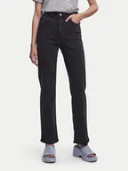 Spodnie damskie - Pieces Jeansy Kelly 17147294 Czarny Straight Fit - miniaturka - grafika 1
