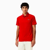 Koszulki męskie - Koszulka męska Lacoste Novak Djokovic Ultra-Dry Stretch Polo Red L - miniaturka - grafika 1