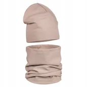 Czapki damskie - KOMPLET PRZEJŚCIOWY WIOSENNY JESIENNY CZAPKA + KOMIN BAWEŁNA KOLORY 54/58 - miniaturka - grafika 1