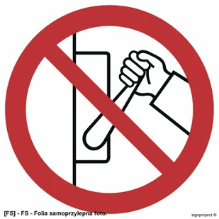 SIGNPROJECT GB055 - Zakaz uruchamiania maszyny urządzenia 500x500 - Tablice BHP - miniaturka - grafika 1