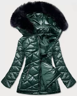 DAMSKA KURTKA PRZEJŚCIOWA PLUS SIZE ZIELONA (MM21-76) - FC MINA - Kurtki damskie - miniaturka - grafika 1