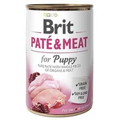 Mokra karma dla psów - Brit Paté & Meat Megapakiet Paté & Meat Puppy 12 x 800 g Kurczak i indyk - miniaturka - grafika 1