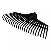 Grabie i motyki - Grabie ogrodowe do liści trawy trawnika średnie 46 x 24cm czarne VERTO 15G086 - miniaturka - grafika 1