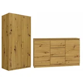 Komody - Zestaw Szafa Z Komodą Dąb Artisan Z0-Z39 - miniaturka - grafika 1