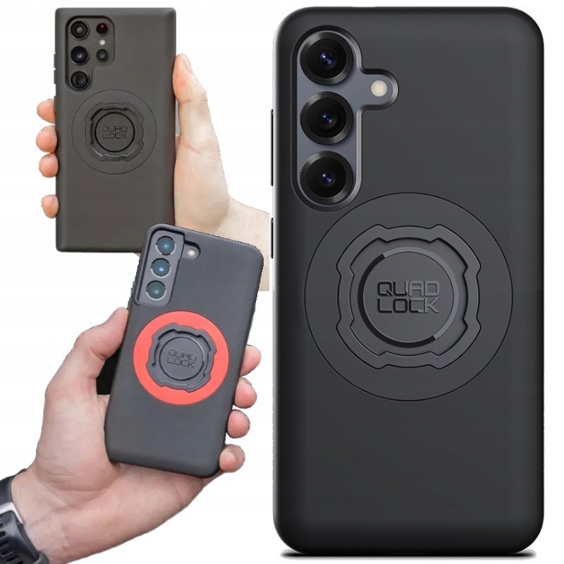 Quad Lock Mag etui na telefon Galaxy S25 z czarnym pierścieniem Mag