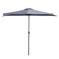 Parasole ogrodowe - GRAFITOWY PARASOL PÓŁOKRĄGŁY 2,7M FALKON GRAFIT - miniaturka - grafika 1