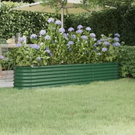 Donice - Lumarko Donica ogrodowa, malowana proszkowo stal, 224x40x36 cm, zielona - miniaturka - grafika 1