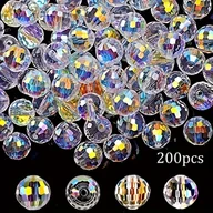 Rękodzieło - TEMU 200 szt. szklanych koralików o średnicy 10 mm w kształcie plastra miodu, luźne koraliki do tworzenia biżuterii, własnoręczne słoiki, naszyjnik, - miniaturka - grafika 1